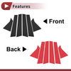 Honda Civic Hatchback (2016-2021) Black 6 Pcs Car Door Pillar Window Trim