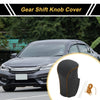 Honda Accord Black Brown Faux Leather Gear Shift Knob Cover (2008-2012)