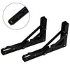 MOTORHOME Stainless Steel Black Campervan 2 x Finish Folding Bracket