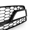 Audi A5 S-Line S5 Black Front Bumper Fog Light Grilles Covers (2013-2016)