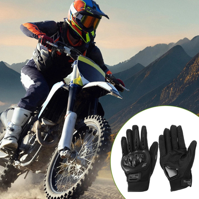Motorcycle L 1 Pair Motorcycle Gloves Breathable Nylon Outdoor Black