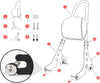Harley Sportster XL883 XL1200 Black Passenger Backrest Sissy Bar Cushion Pad