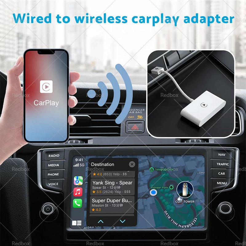 Apple iOS Auto Navigation Wireless USB CarPlay Adapter