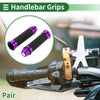 Motorcycle Rubber Black Purple 7/8" 22mm Hand Grips Cover