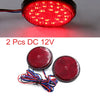 2 x Red LED Motorcycle Reflector Tail Brake Light Lamp