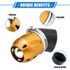 Motorcycle Air Filter 26/35/42/48mm ID 90x60mm Durable Gold Tone