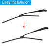 Honda Crosstour Rear Wiper Blade Arm Set 550mm 22 Inch (2010-2016)