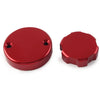 Ducati 848 1098 Red Front Brake Clutch Reservoir Cover Caps (2008-2013)