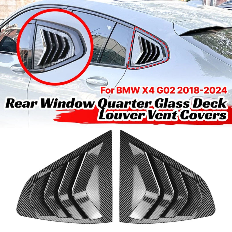 BMW X4 G02 Rear Window Quarter Glass Duct Vent Covers (2018–2024)