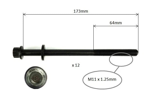 Subaru Impreza WRX STI GC8 GF8 2.0L EJ20 EJ20K Cylinder Head Bolt Set