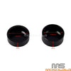Harley Sportster S, Pan America Smooth Black Rear Axle Nut Caps (2021-2023)