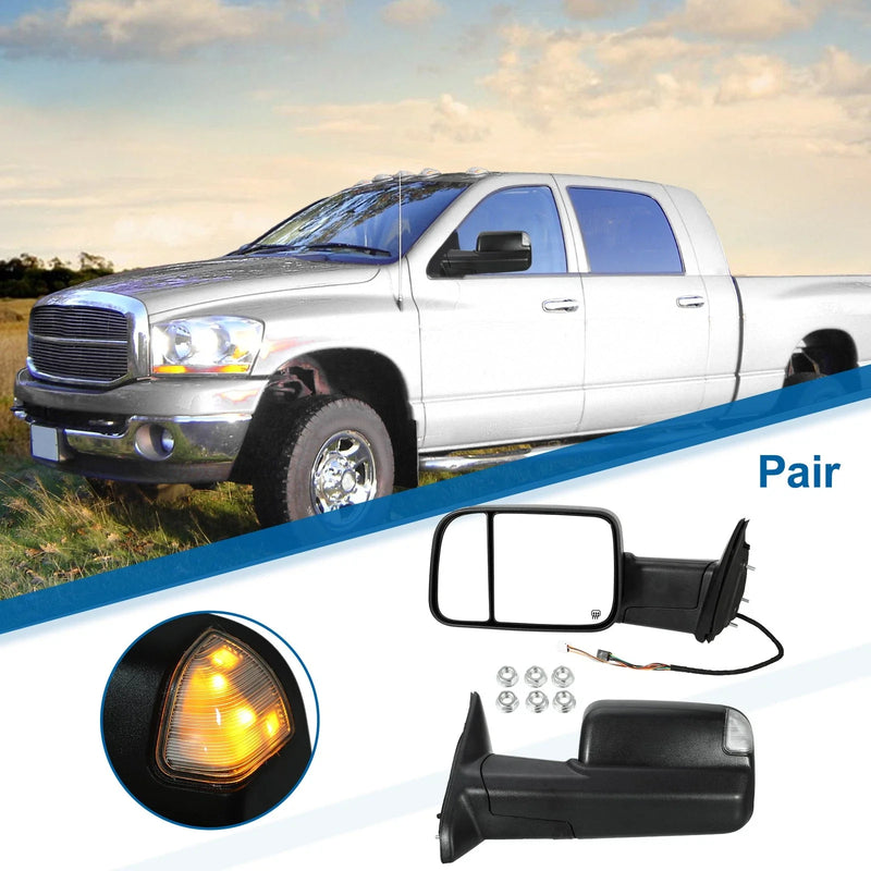 Dodge Ram 1500 2500 3500 Power Heated Tow Mirrors (2010-2023)