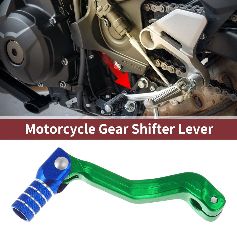 Kayo T2 Folding Gear Shifter Lever Green Blue Silver Tone