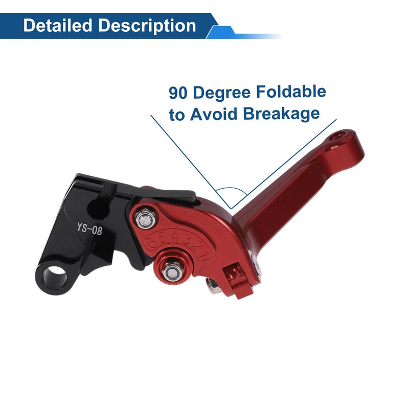 Honda CBR600RR Adjustable Brake Clutch Levers  Solid Red (2007-2016)