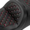 Harley Road King Black Red Driver Passenger Gel Seat Backrest (2014-2023)
