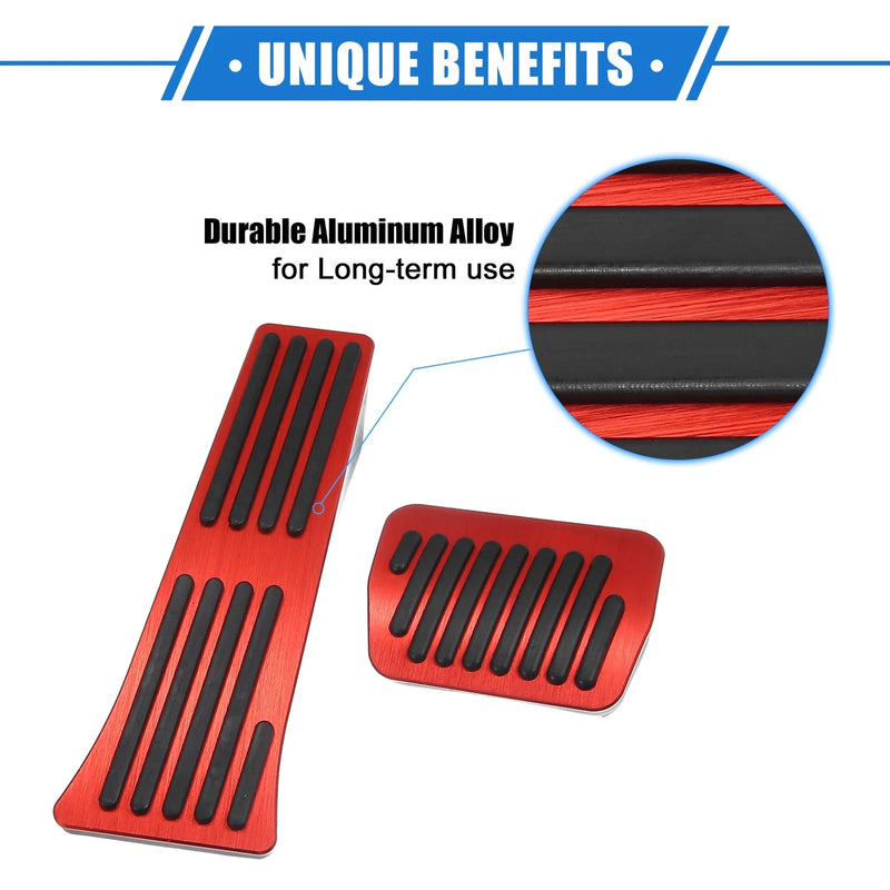 Ford Explorer (2020-2023) Red 3 Pcs Gas Brake Foot Rest Pedals