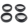 Front Fork Damper Shock Absorber 4 x Black Oil Seals Dust Seals (All Years)