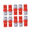 Car Interior Lighting 10pc T10 W5W 5SMD Red LED Dome Bulb