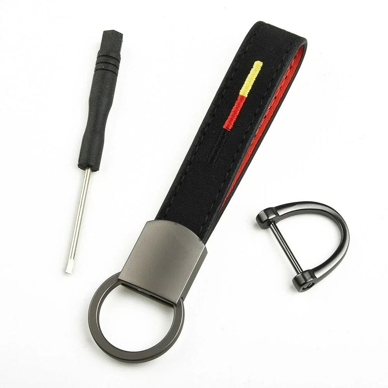 Luxury Keychain PU Leather Rope Strap Keyring