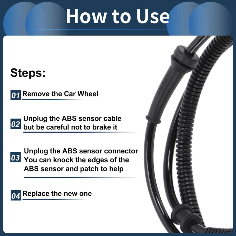 Jeep Wrangler Rear Left ABS Wheel Speed Sensor (2011-2018)