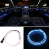Car Interior Decor 5M LED EL Wire White Cold Light Neon Strip