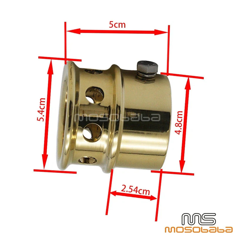 Harley Softail Standard FXST 1-7/8" Brass Drilled Exhaust Tip
