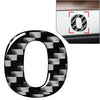 1pc Carbon Black Window Door Wall Car Badge Emblem Decal Sign