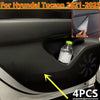 Hyundai Tucson 4 x Carbon Fiber Door Anti Kick Pad Protect (2021–2023)