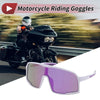 Motorcycle Riding Goggles Purple Lens White Purple Frame Triacetyl Cellulos PC