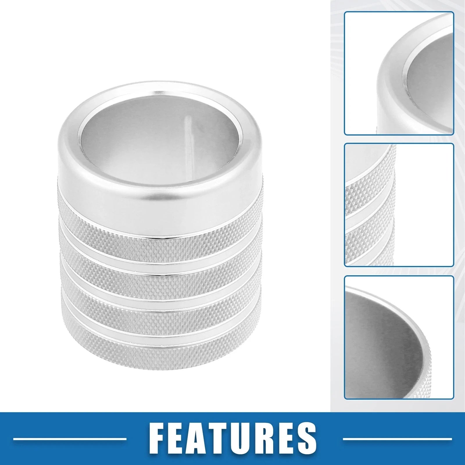 4WD Gear Shifter Knob Cover Trim for Toyota 4Runner (2010-2020) Silver Tone