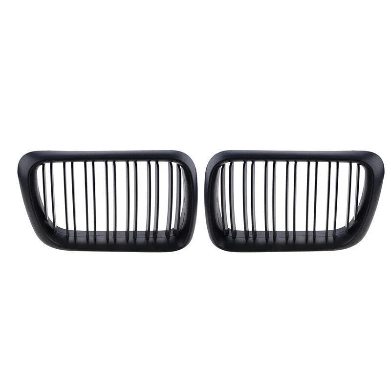 BMW 3 Series E36 318i 328i 323i Matte Black Front Bumper Grills (1996-1999)