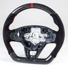 Ford Focus Kuga Steering Wheel Carbon Fiber Flat Bottom Suede Red (2020-2023)