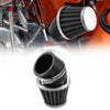 Motorcycle 50mm Elbow Conical Air Filter Cleaner Round Tapered