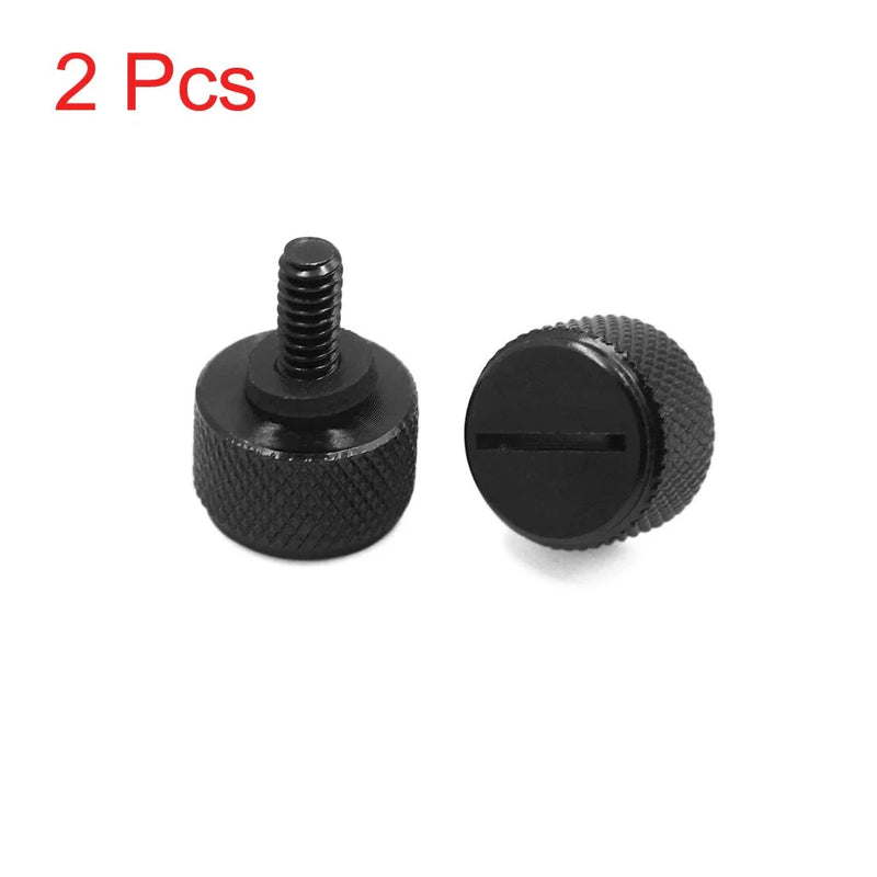 Harley Davidson 2 x Black 6mm Thread Diameter Motorcycle Seat Bolt Screw