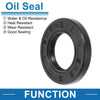 Make Model Oil Seal 25x45x7mm Black 5 Pcs