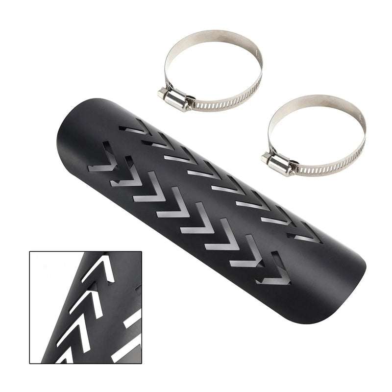 Motorcycle Exhaust Pipe Mount Cover Black