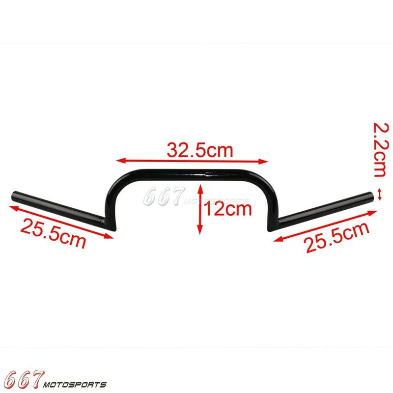 Harley Sportster Clubman Chopper Cafe Racer Black 7/8" Handlebars
