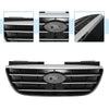 Hyundai Elantra (2017-2020) Black Chrome Silver Tone Front Upper Bumper Grille