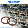 Oil Seal Rotary Shaft Seal FKM Rubber 90x110x13mm Brown 2 x