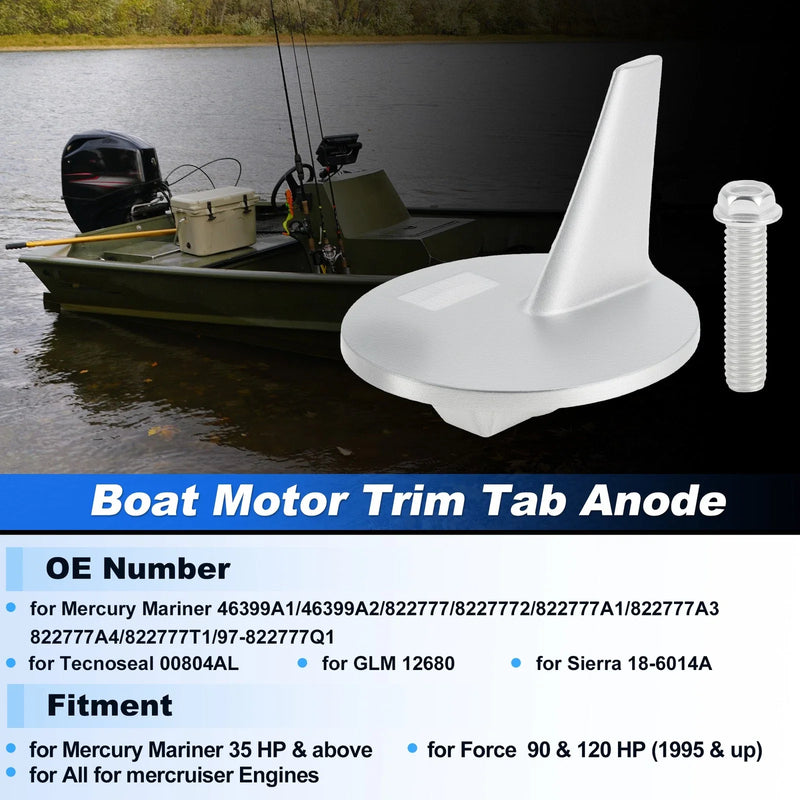 Mercury Mariner 35 HP and Force 90-120 HP Trim Tab Anode