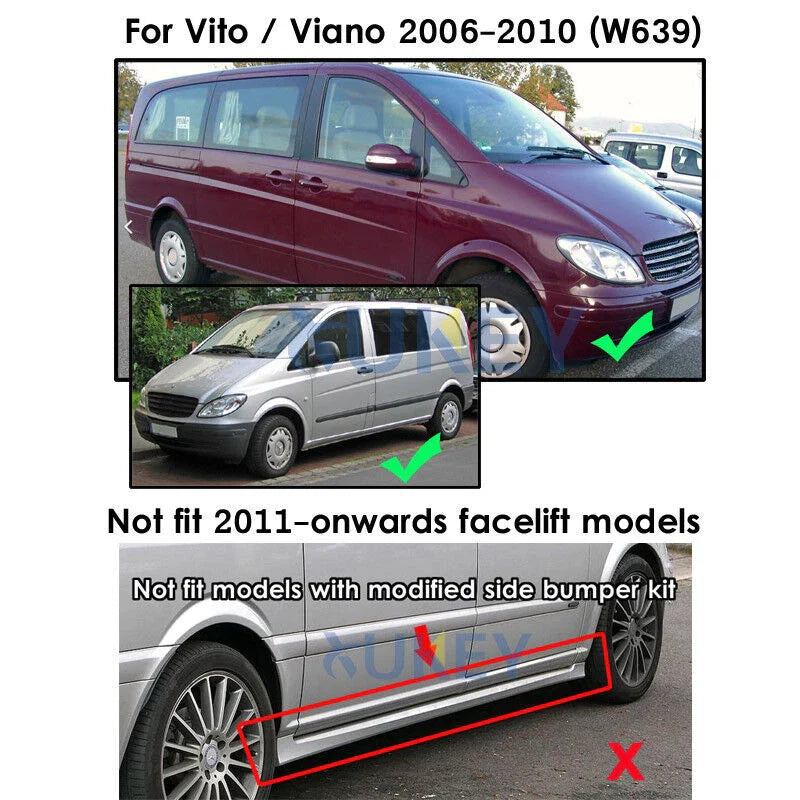 Mercedes Vito Viano Mud Flaps Splash Guards Fender Mudguard (2006–2010)