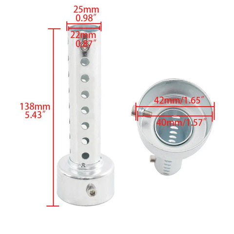 Motorcycles 42mm Silver Universal Motorcycle Exhaust Can Silencer Muffler