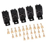 Automotive 5pcs Micro 60A 5-Pin Relay Socket with 25x Copper Terminals