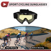 1 x Set Motorcycle Riding Goggles Yellow Lens Black Frame PC Cycling Sunglasses