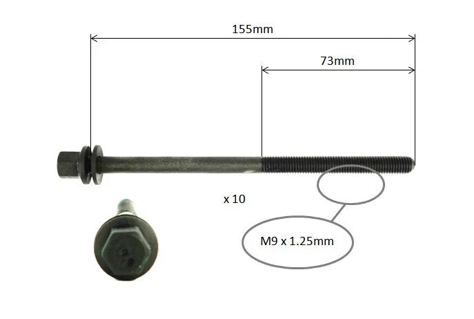 Honda Jazz Cylinder Head Bolt Set (2002–2008)