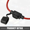 Car 10A Mini Blade Style Fuse Set with 12 AWG Holder