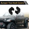 Jeep Wrangler JK JL Gladiator 07-23 Black Car Bumper Tow Hook Covers