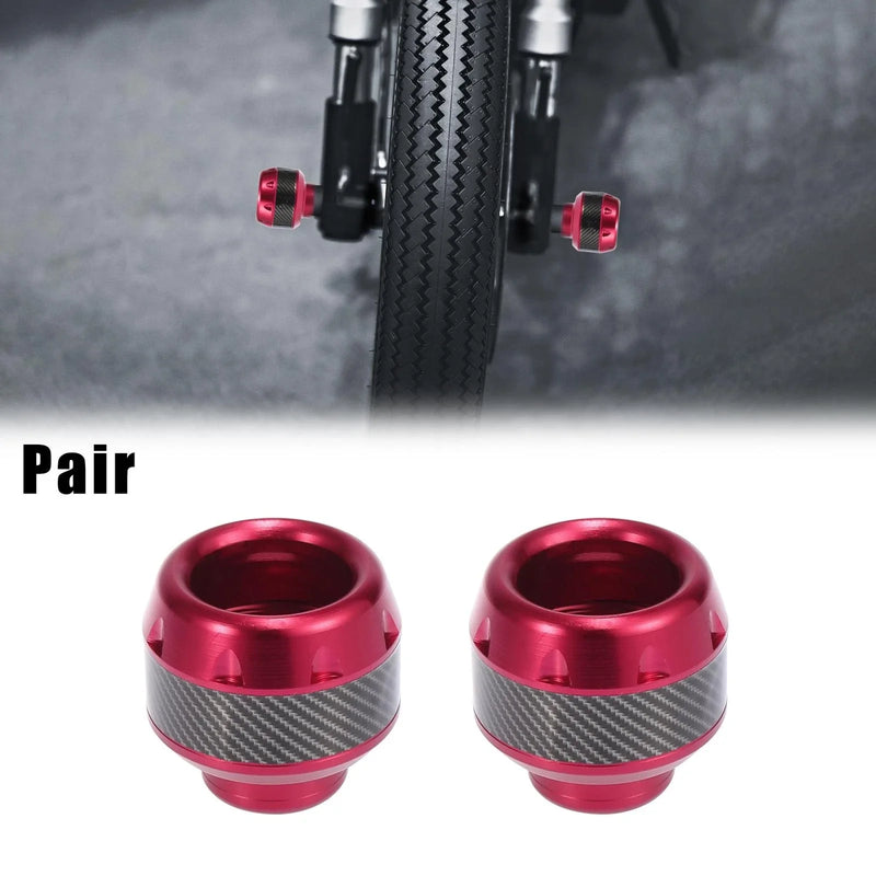 Motorcycle 2 x Pair Front Fork Sliders Crash Pad Red
