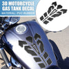 Universal Motorcycle Gas Tank Decal Sticker 7.87x5.59 Black Silver Tone