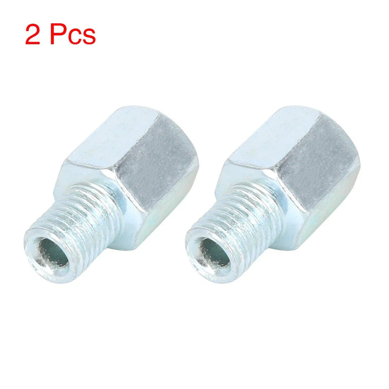 2x 10mm Positive to 10mm Reverse Motorcycle Mirror Adapter Bolt Screw